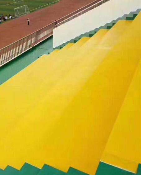 谷城球场台阶翻新修补改造
